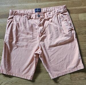 🦅 American Eagle Light Orange Prep Stretch Khaki Shorts Men's Size 36" Waist